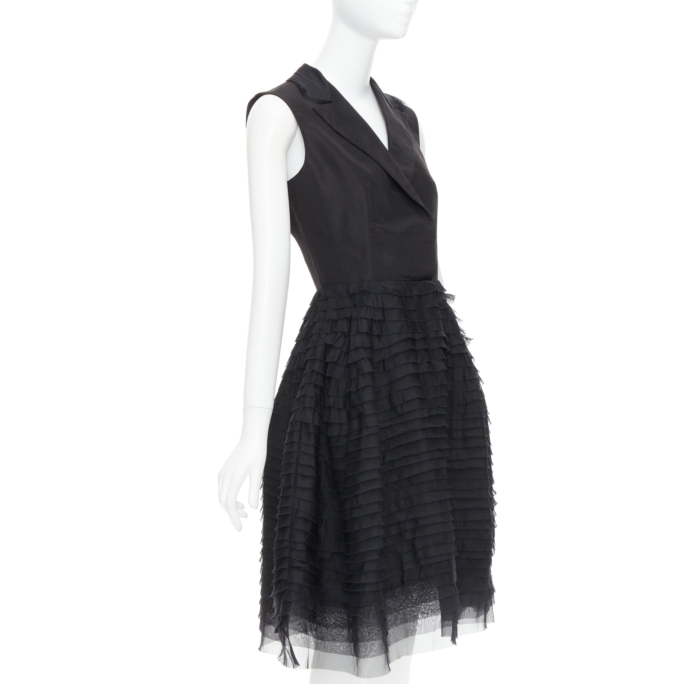 Oscar De La Renta Tiered Puff Dress - Image 6