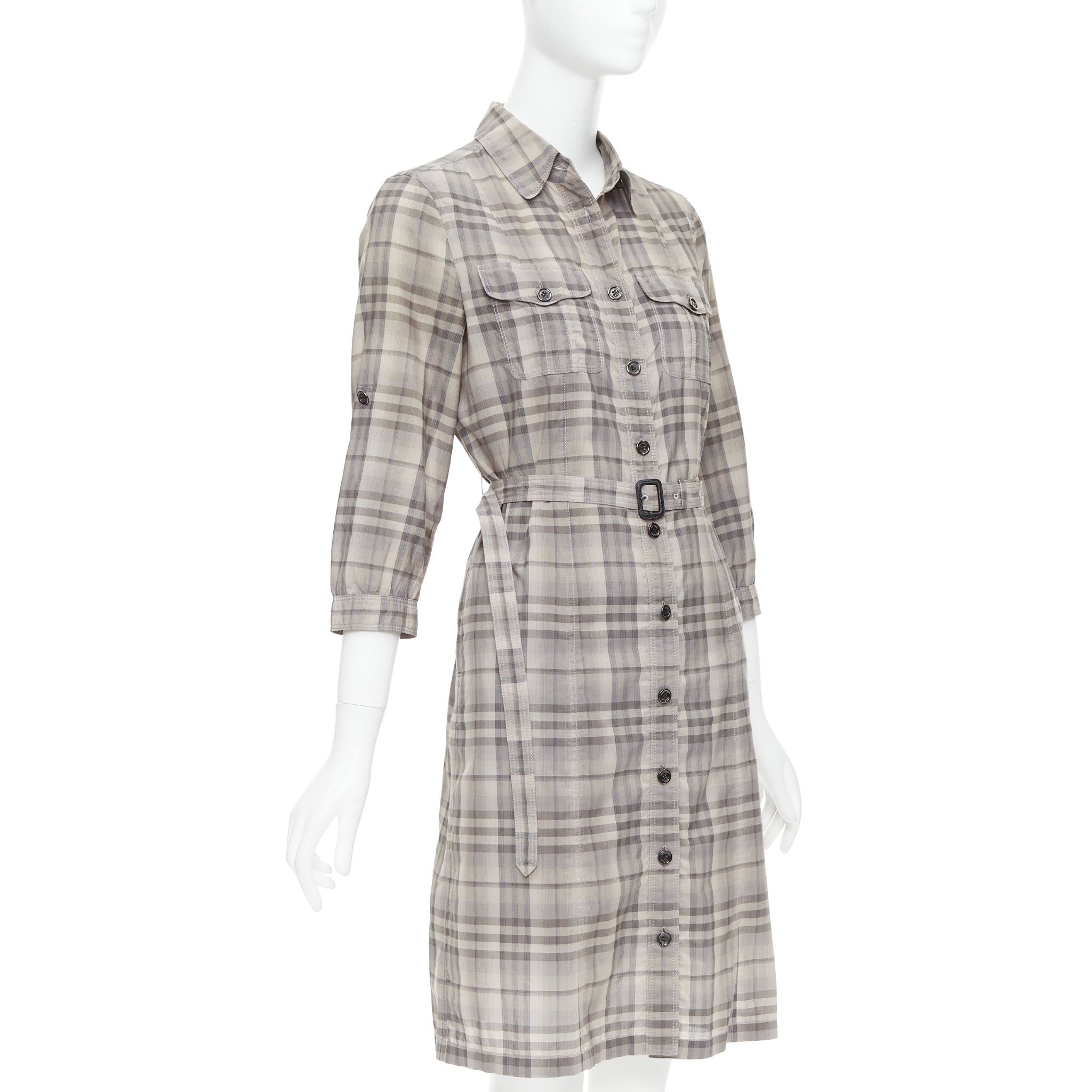 Burberry Cowhide Shirt Dress - Image 6