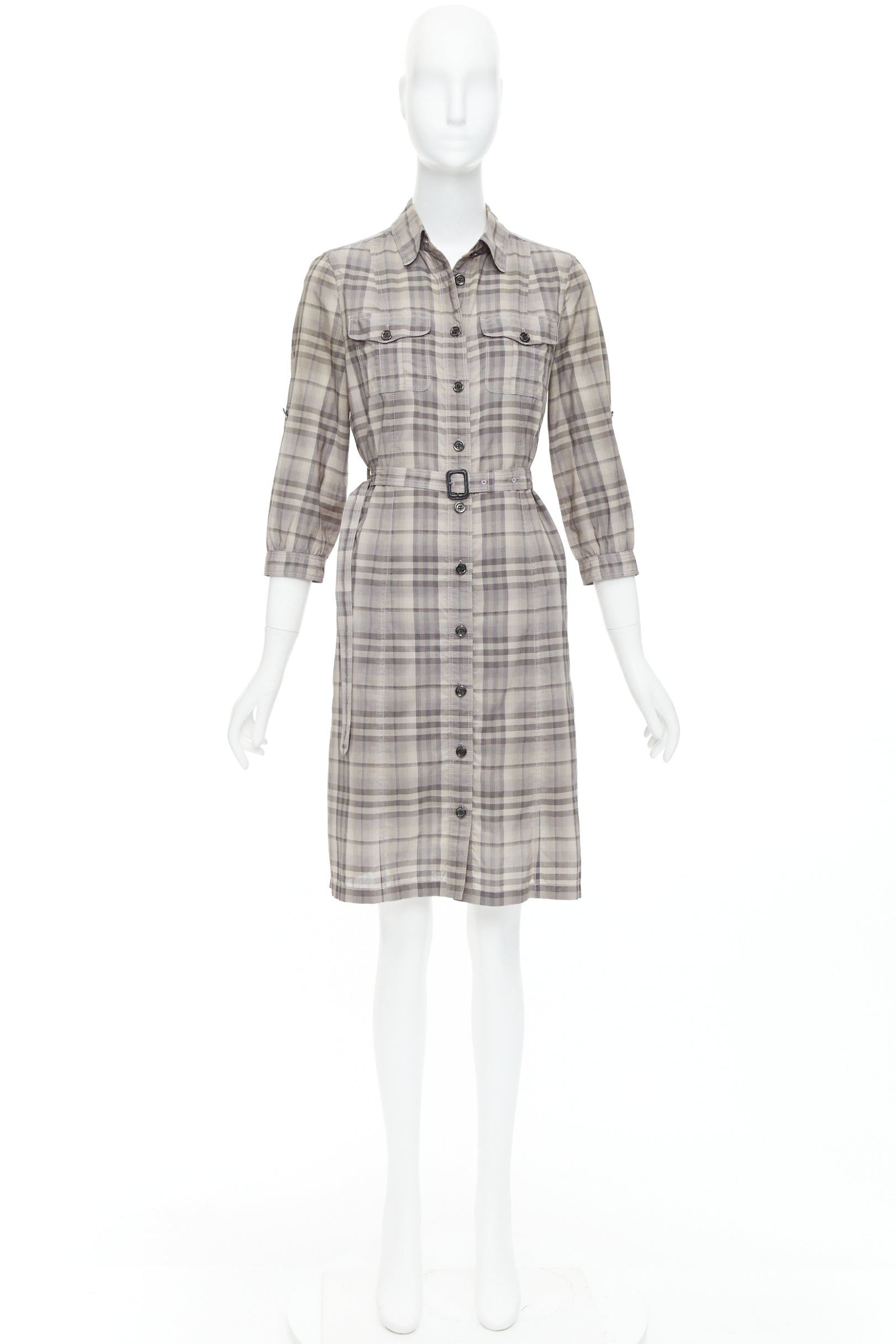 Burberry Cowhide Shirt Dress - Image 11