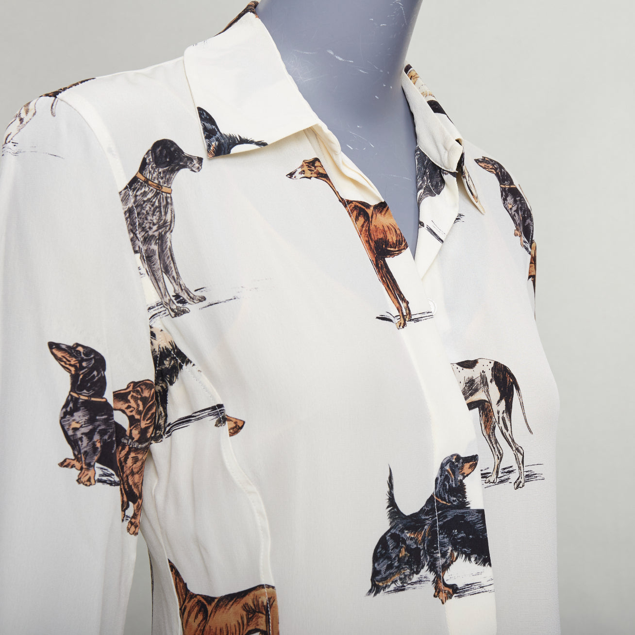 Stella Mccartney Dog Print Shirt Dress - Back view