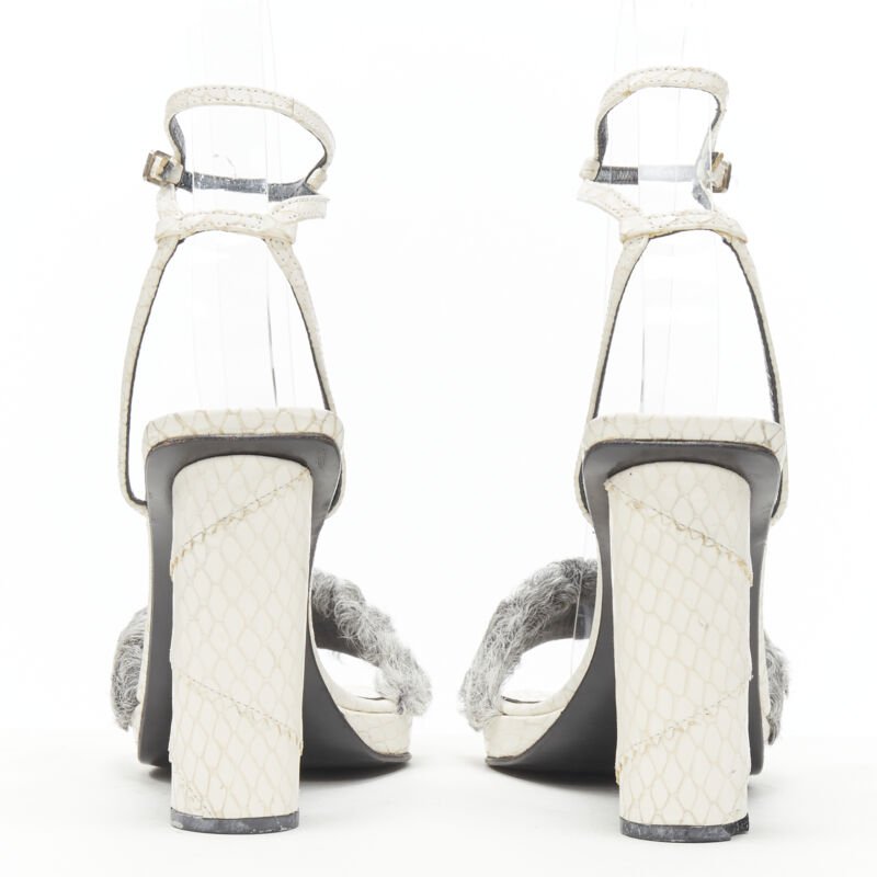 Gianni Versace Shearling Cone Sandals - Side view
