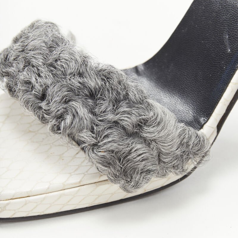 Gianni Versace Shearling Cone Sandals - Image 10