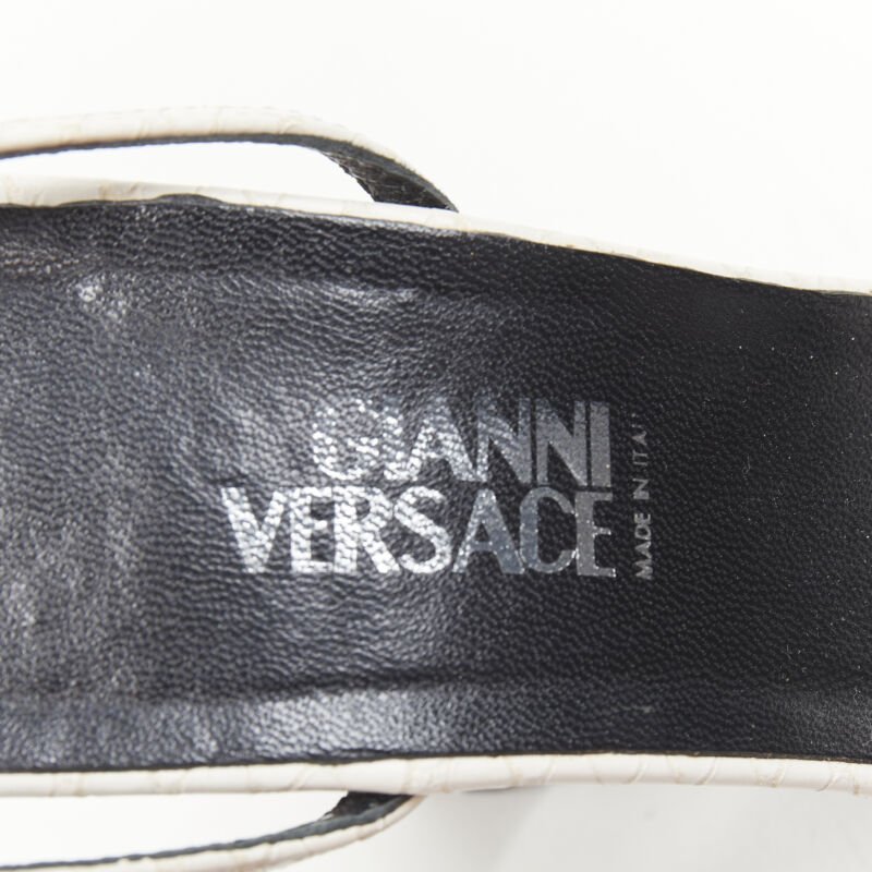 Gianni Versace Shearling Cone Sandals - Image 12