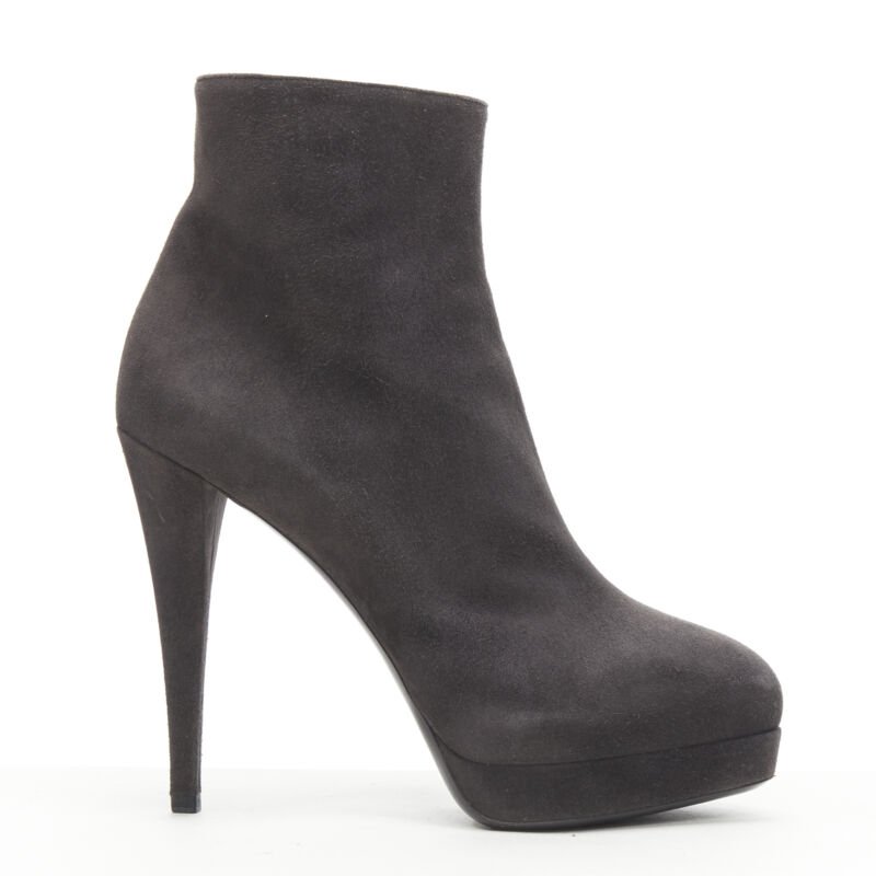 Yves Saint Laurent Almond Toe Platform Boots