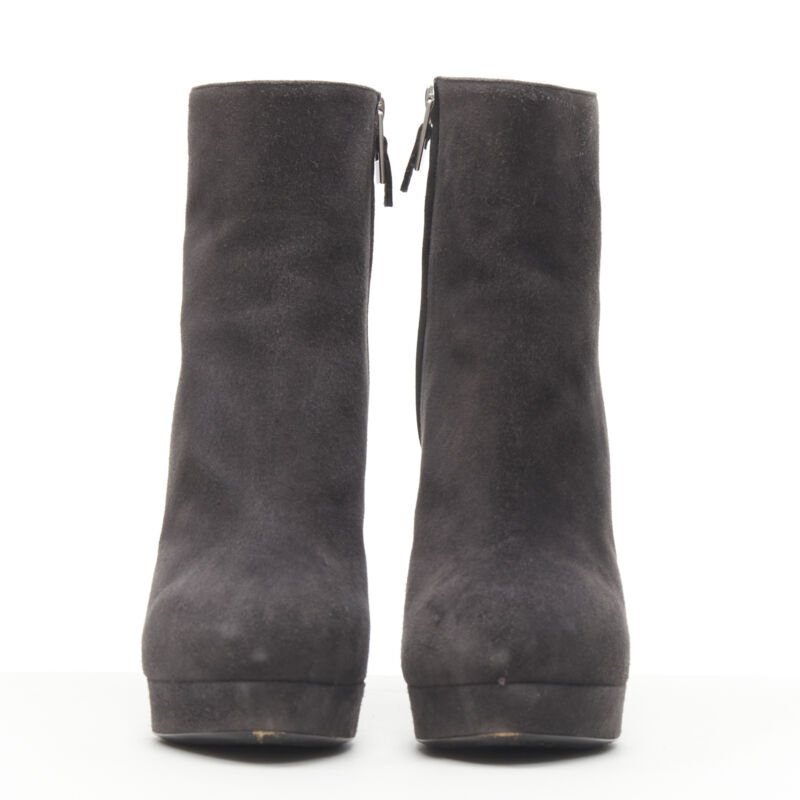 Yves Saint Laurent Almond Toe Platform Boots - Image 6