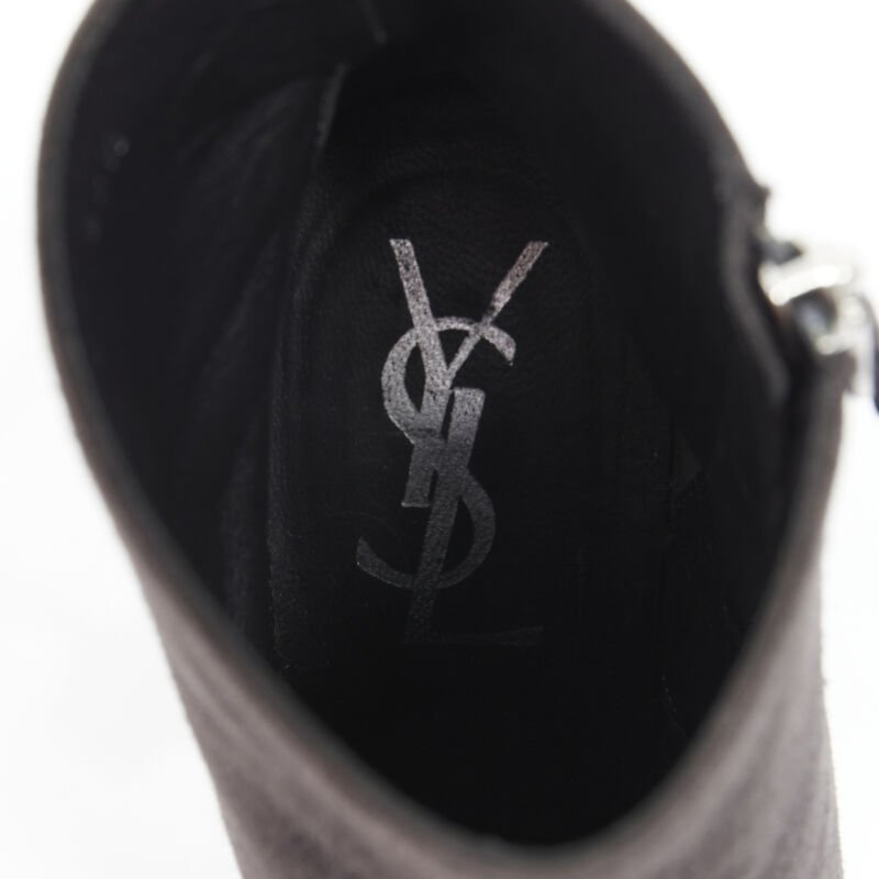 Yves Saint Laurent Almond Toe Platform Boots - Image 13