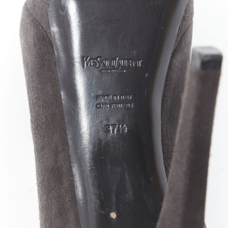 Yves Saint Laurent Almond Toe Platform Boots - Image 14