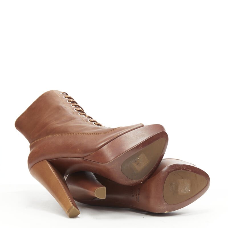 Miu Miu Laced Platform Booties - Detail 1