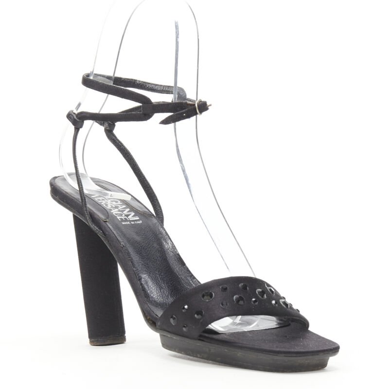 Gianni Versace Crystal Cone Sandals - Back view