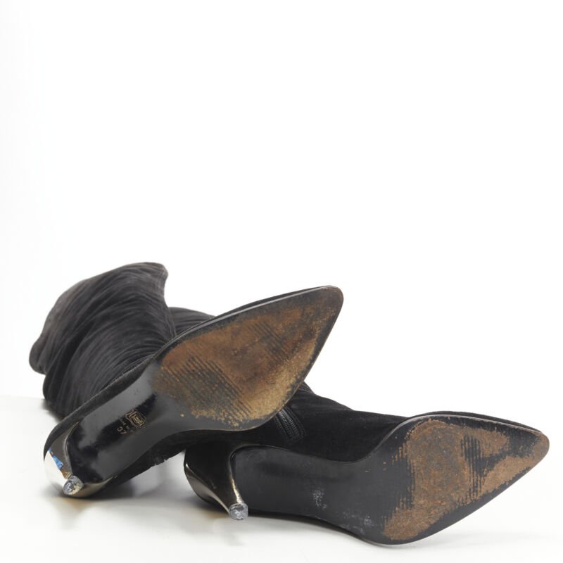 Gianni Versace Stitch Cutout Heel Boots - Detail 1