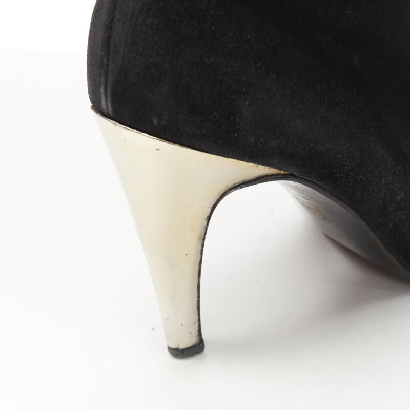 Gianni Versace Stitch Cutout Heel Boots - Image 12