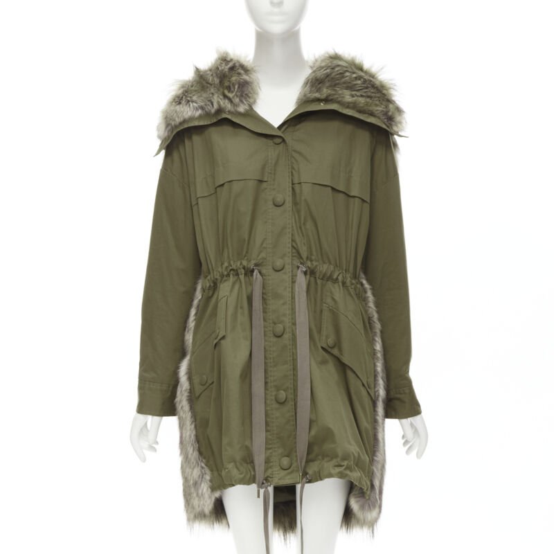 Stella Mccartney Faux Fur Drawstring Parka