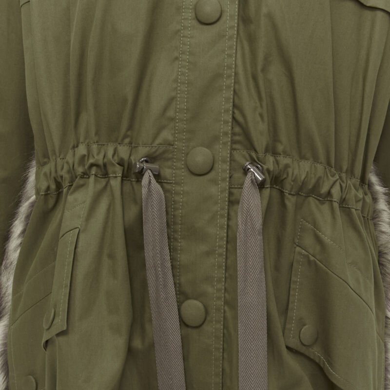 Stella Mccartney Faux Fur Drawstring Parka - Back view