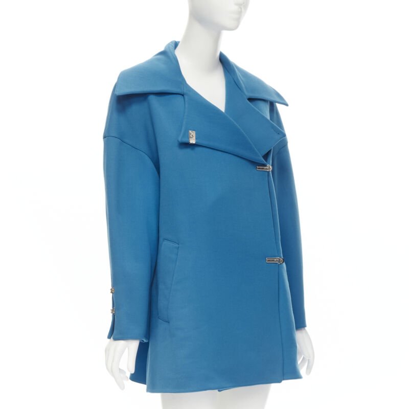 Claude Montana Blue Oversized Wool Coat - Image 6