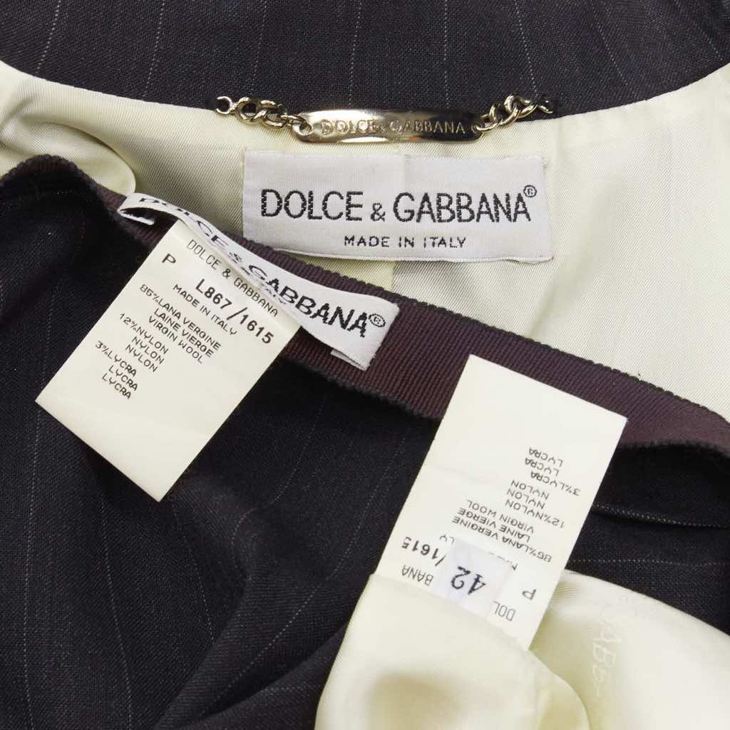 Dolce & Gabbana Pinstripe Wool Set - Image 13