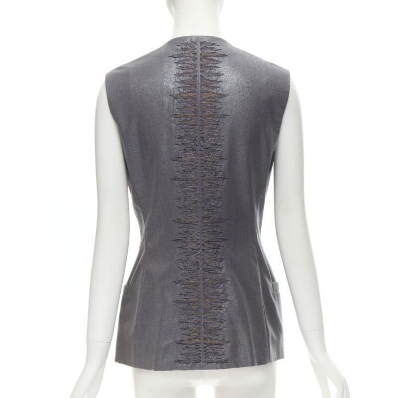 Gianni Versace Silver Lurex Vest