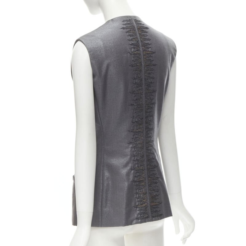 Gianni Versace Silver Lurex Vest - Detail 1