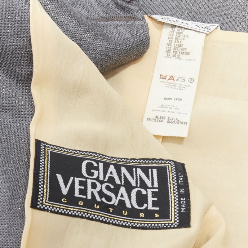 Gianni Versace Silver Lurex Vest - Image 10
