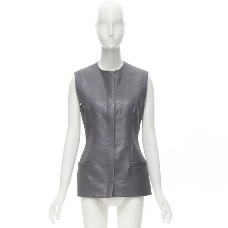 Gianni Versace Silver Lurex Vest - Image 11
