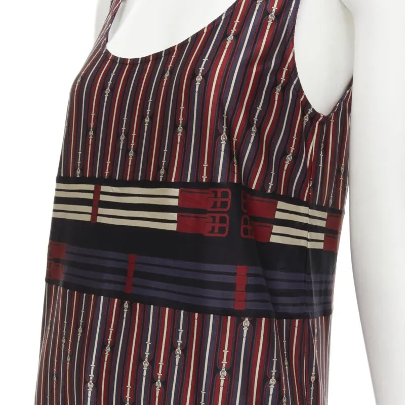 Hermès Horsebit Tank Top Red Polyester Never worn - Back View