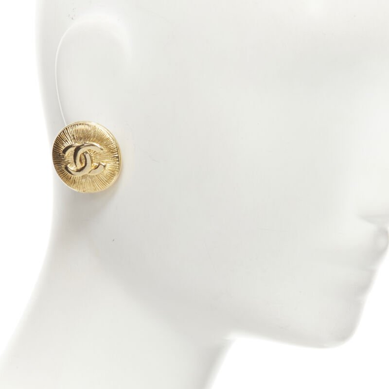 Chanel Starburst Clip Earrings - Back view