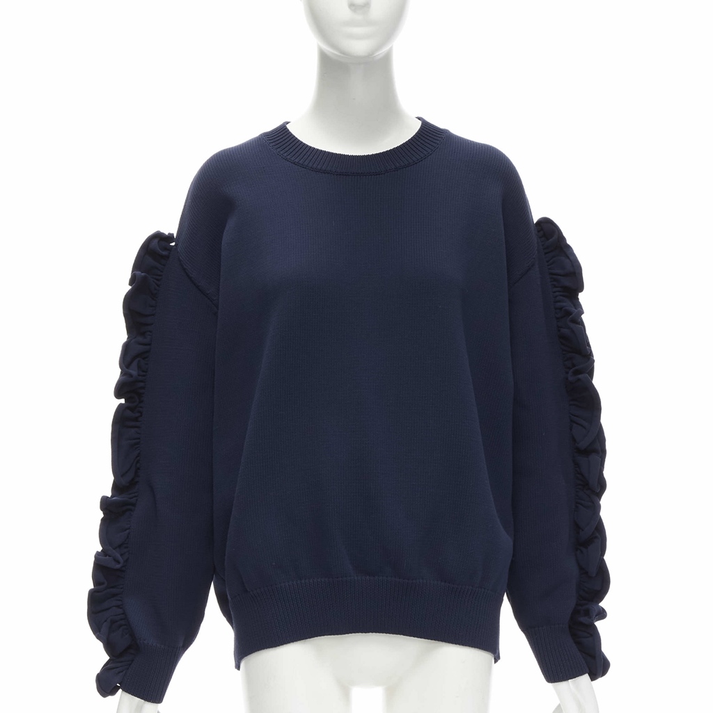 Victoria, Victoria Beckham Ruffle Sleeve Sweatshirt - Image 6