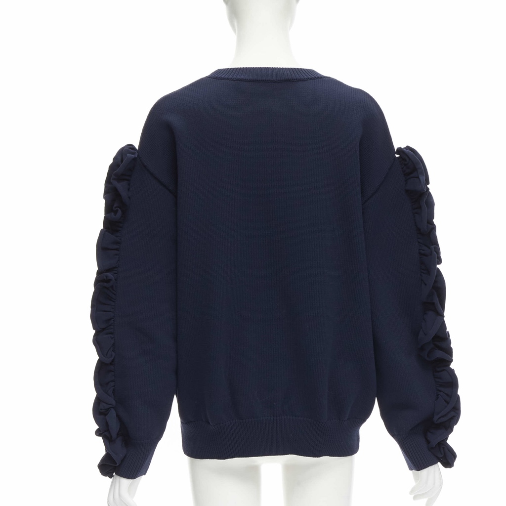 Victoria, Victoria Beckham Ruffle Sleeve Sweatshirt - Side view