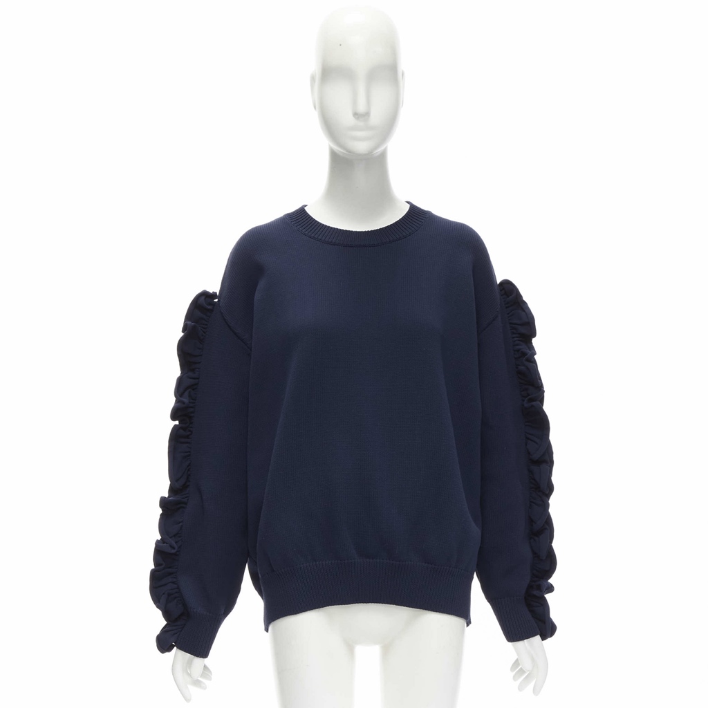 Victoria, Victoria Beckham Ruffle Sleeve Sweatshirt - Image 11