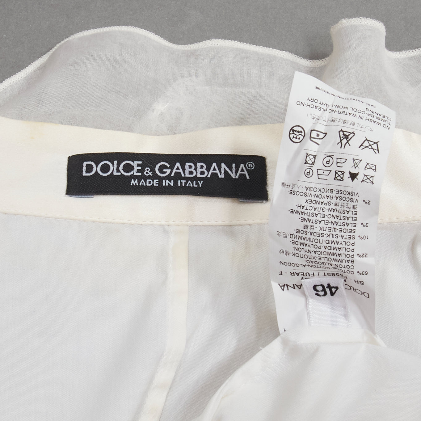 Dolce & Gabbana Lace Fitted Shirt - Image 10