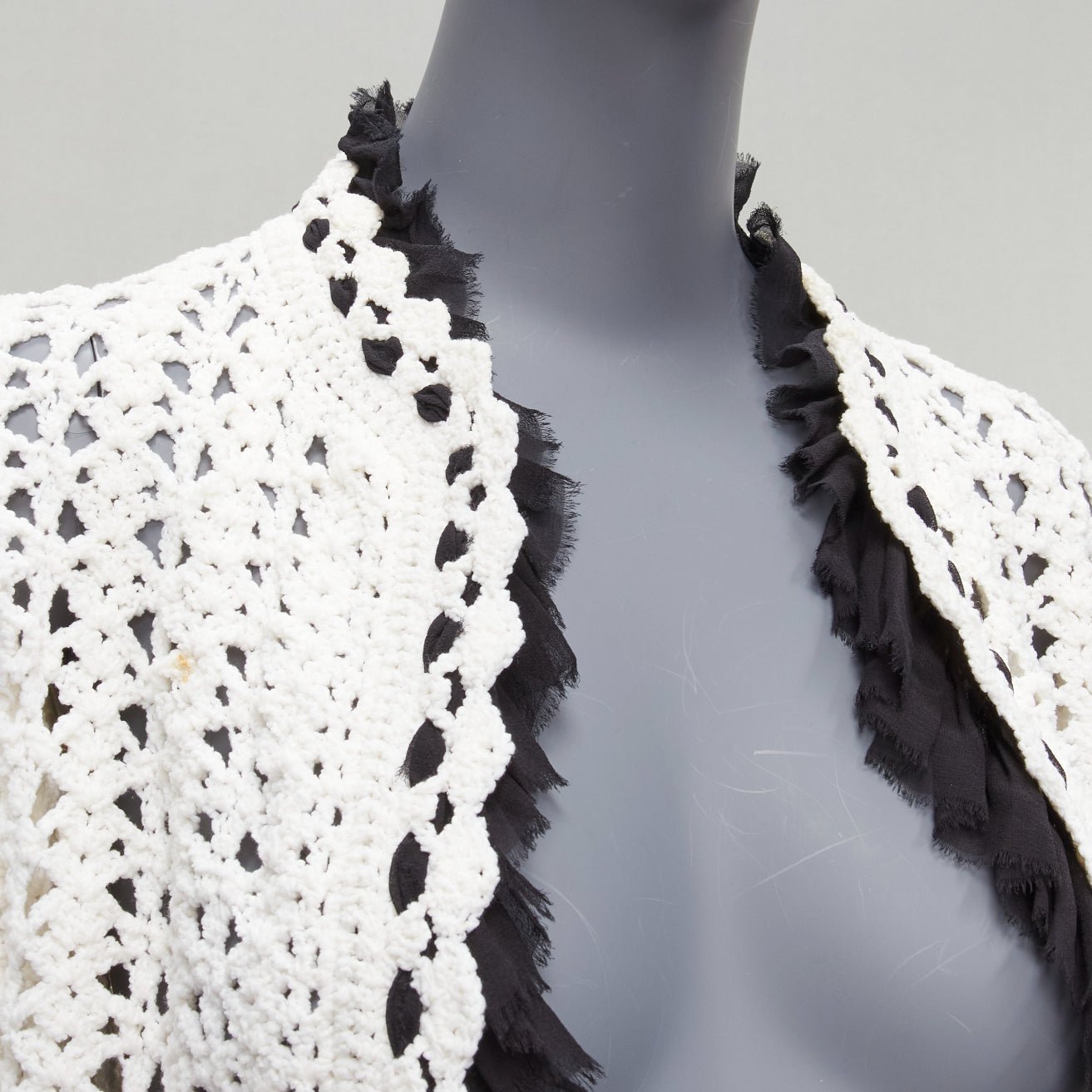 Chanel Crochet Knit Cardigan Coat - Back view