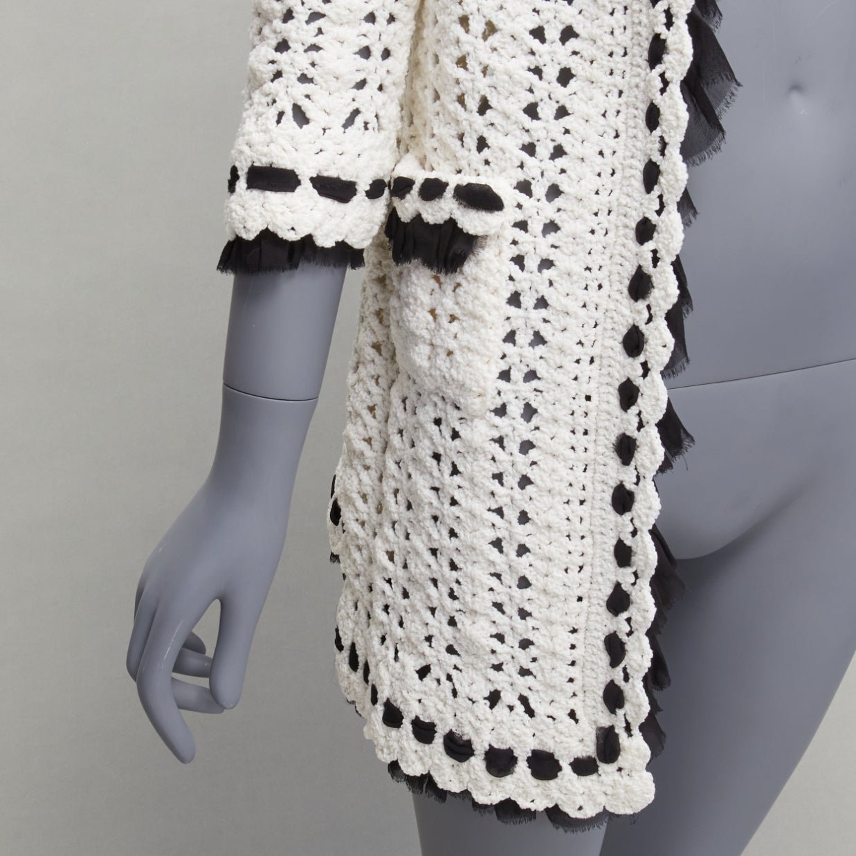 Chanel Crochet Knit Cardigan Coat - Detail 2