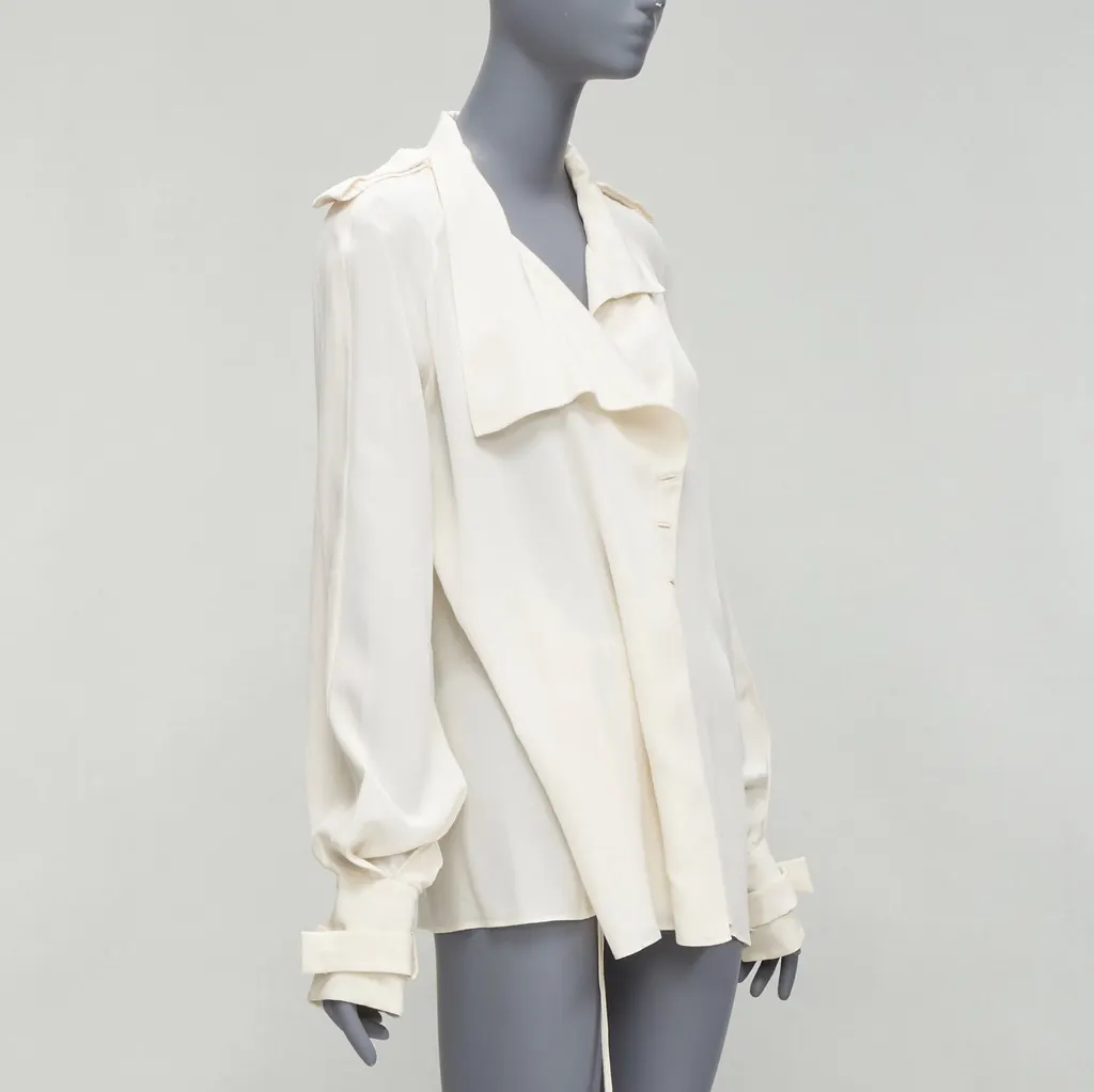 Tom Ford Silk Trench Jacket Beige Silk Very good - Inside View