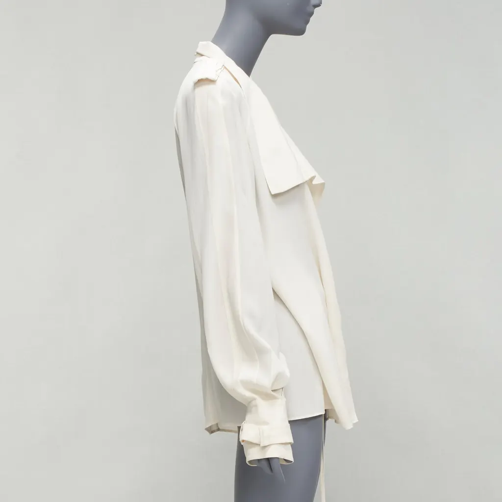 Tom Ford Silk Trench Jacket Beige Silk Very good - Model View