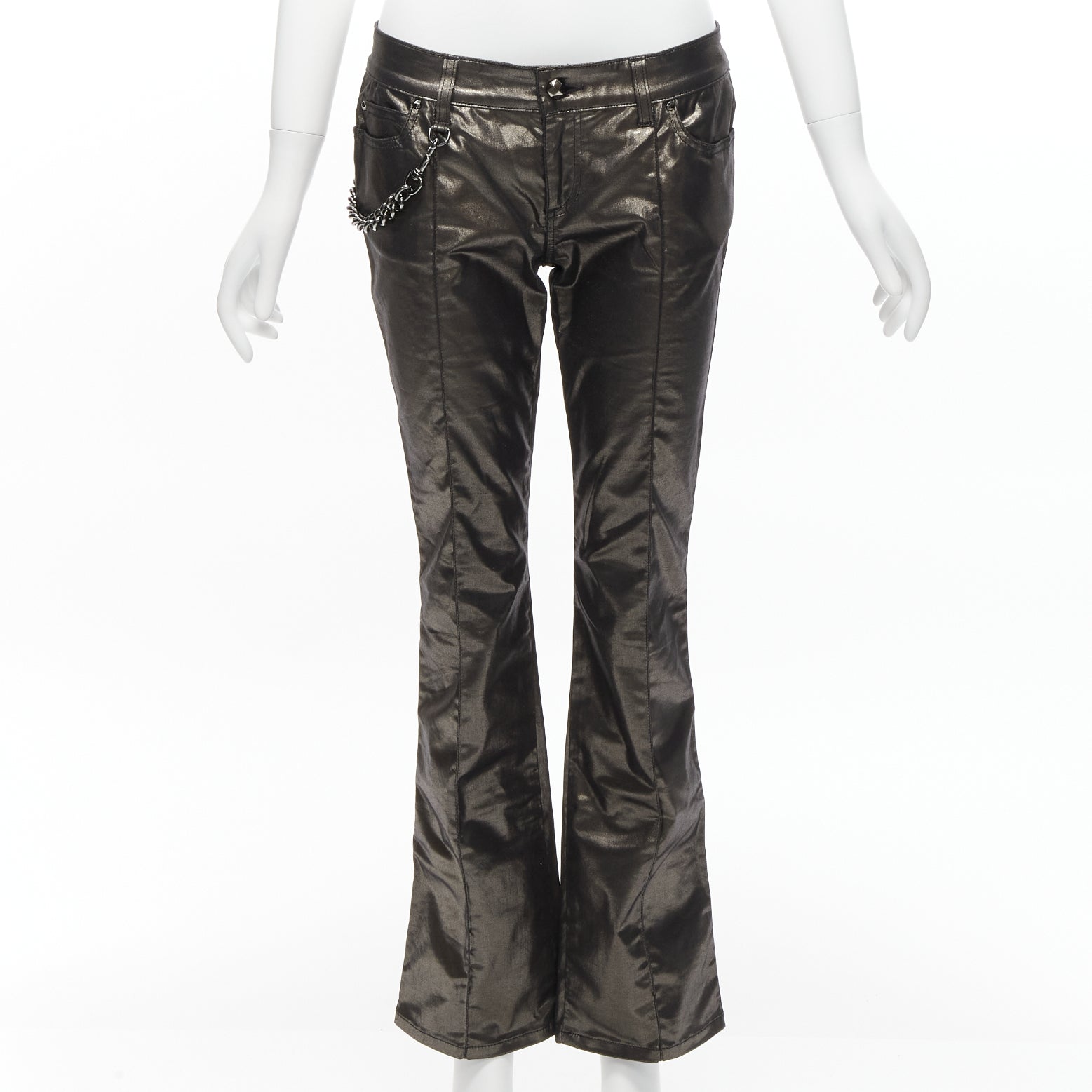 Gucci Gunmetal Flare Pants