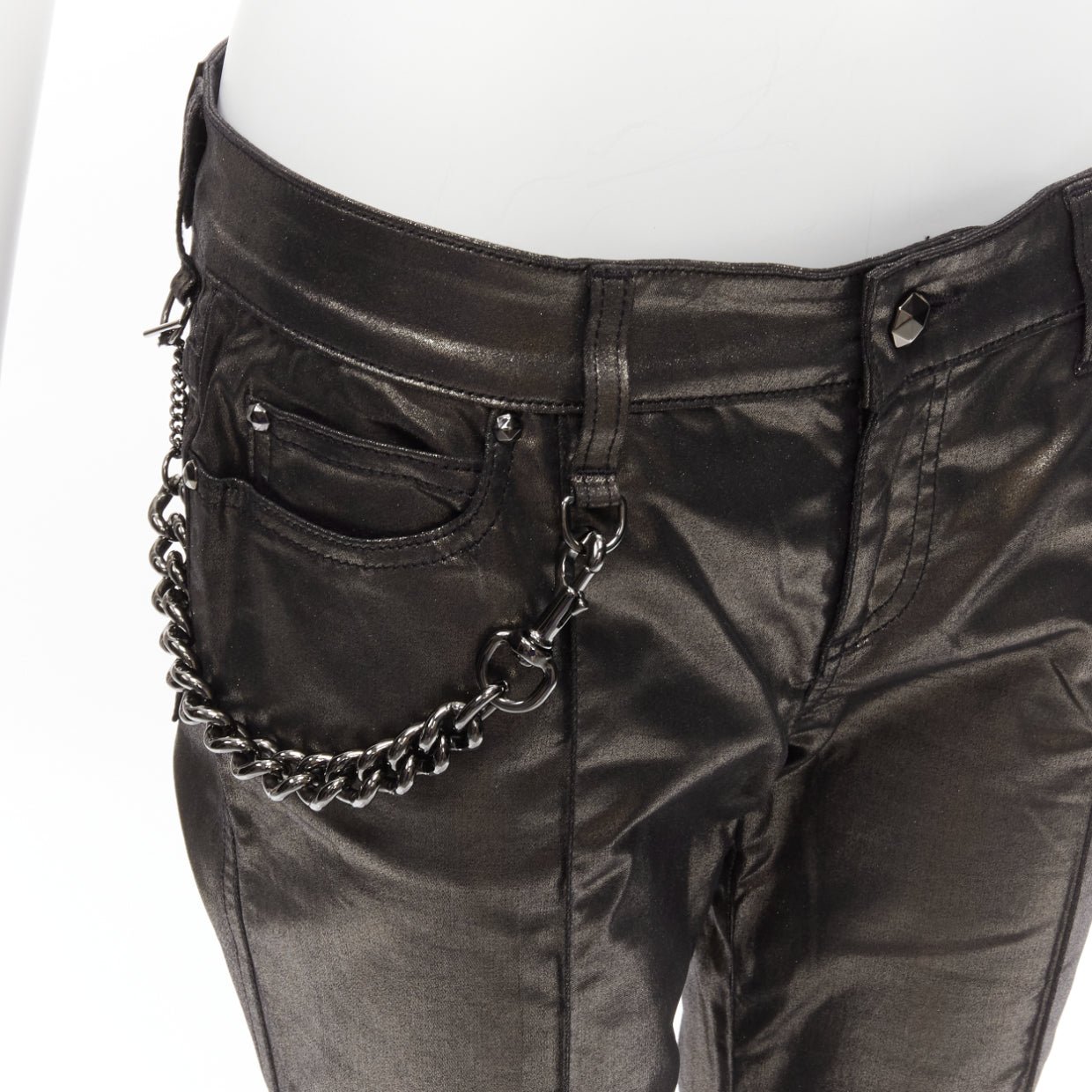 Gucci Gunmetal Flare Pants - Back view