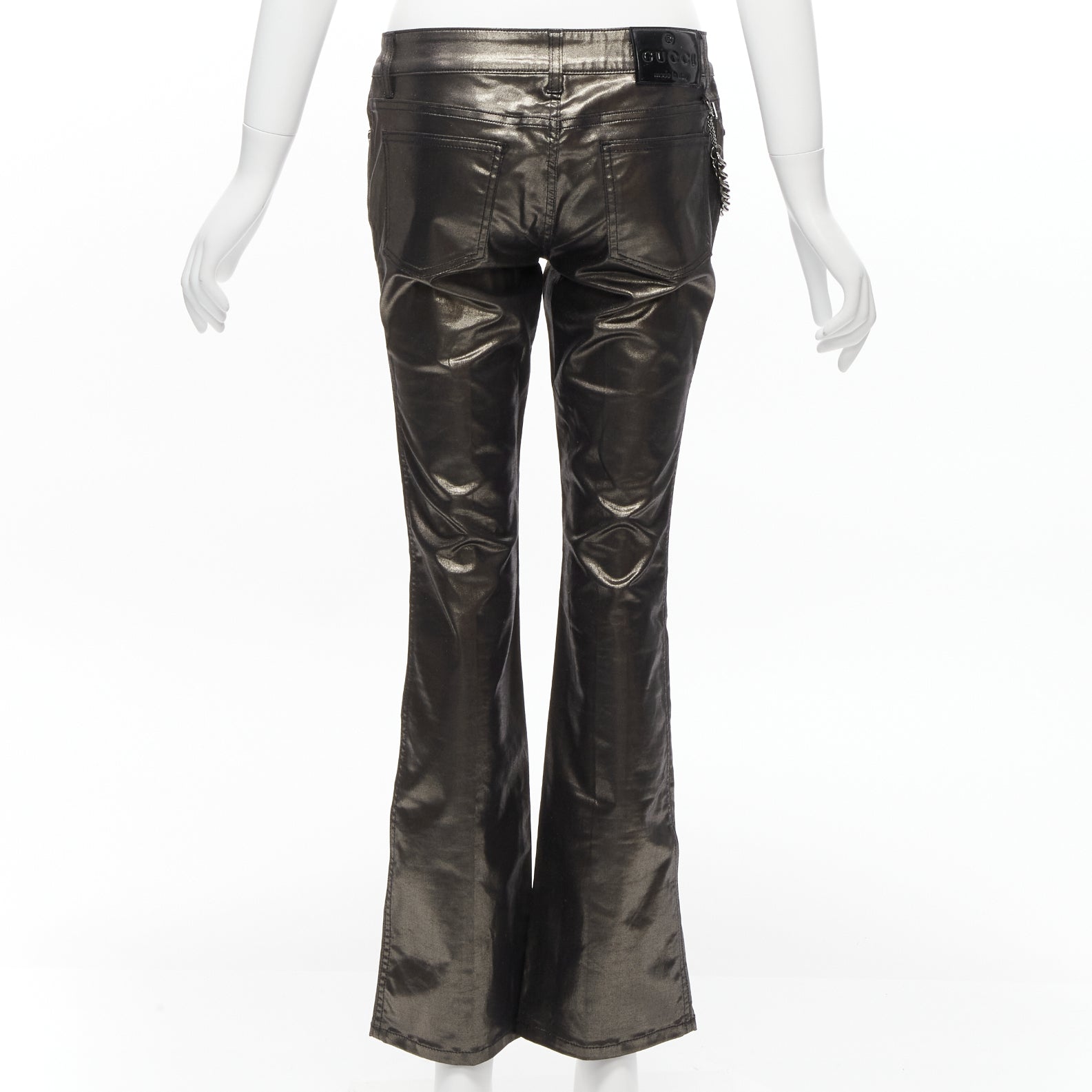 Gucci Gunmetal Flare Pants - Side view