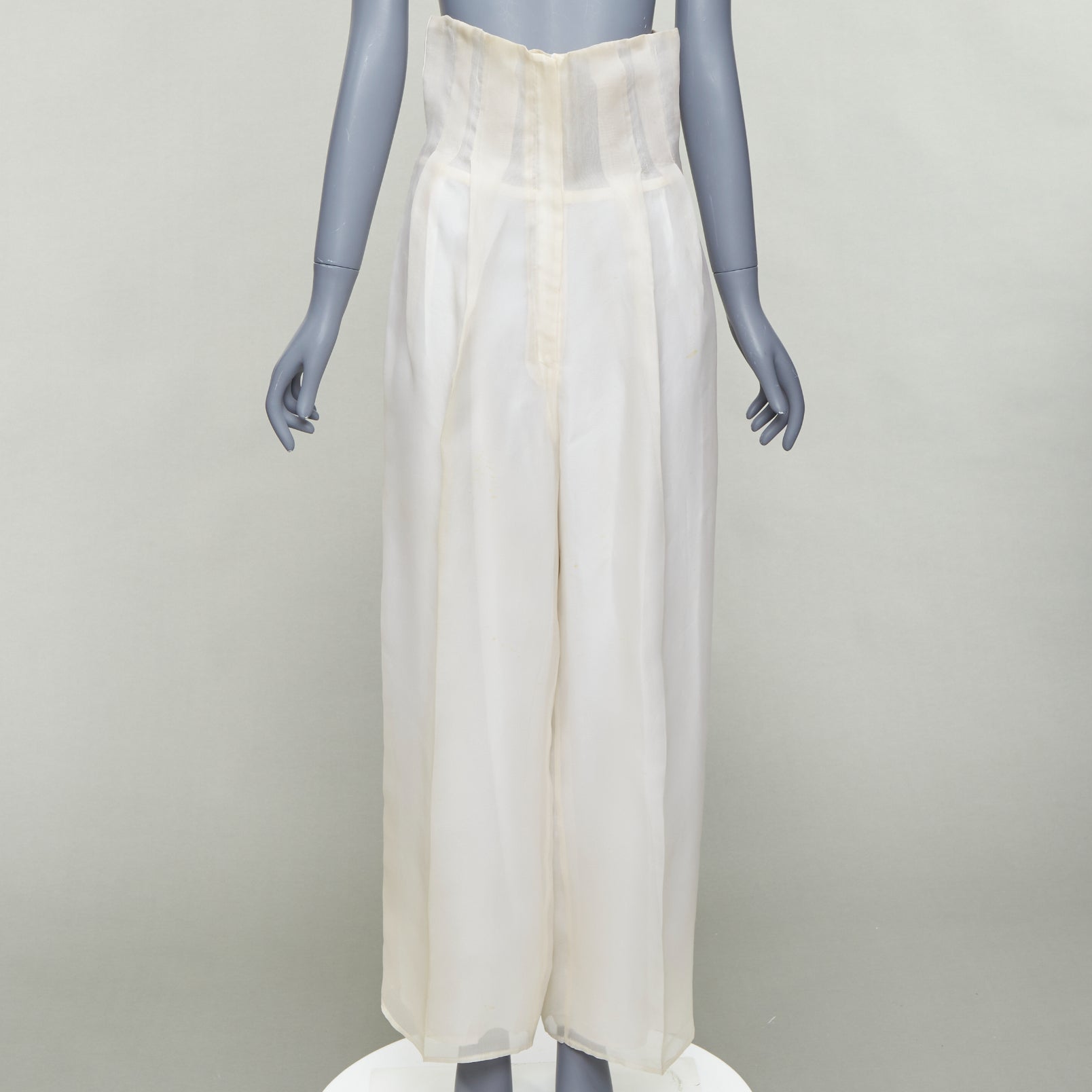 Dolce & Gabbana Ivory Coat Pantsuit - Image 11