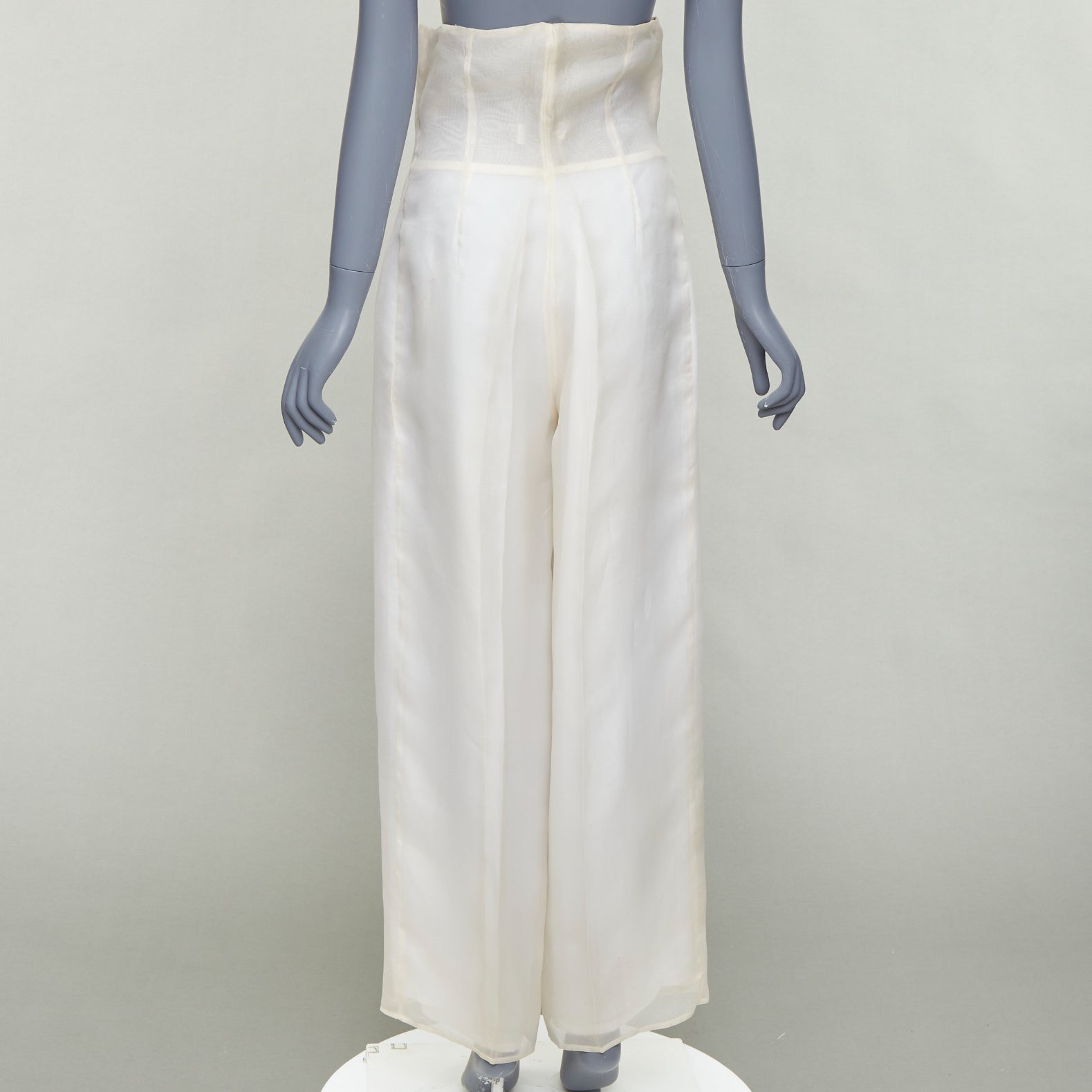 Dolce & Gabbana Ivory Coat Pantsuit - Image 12