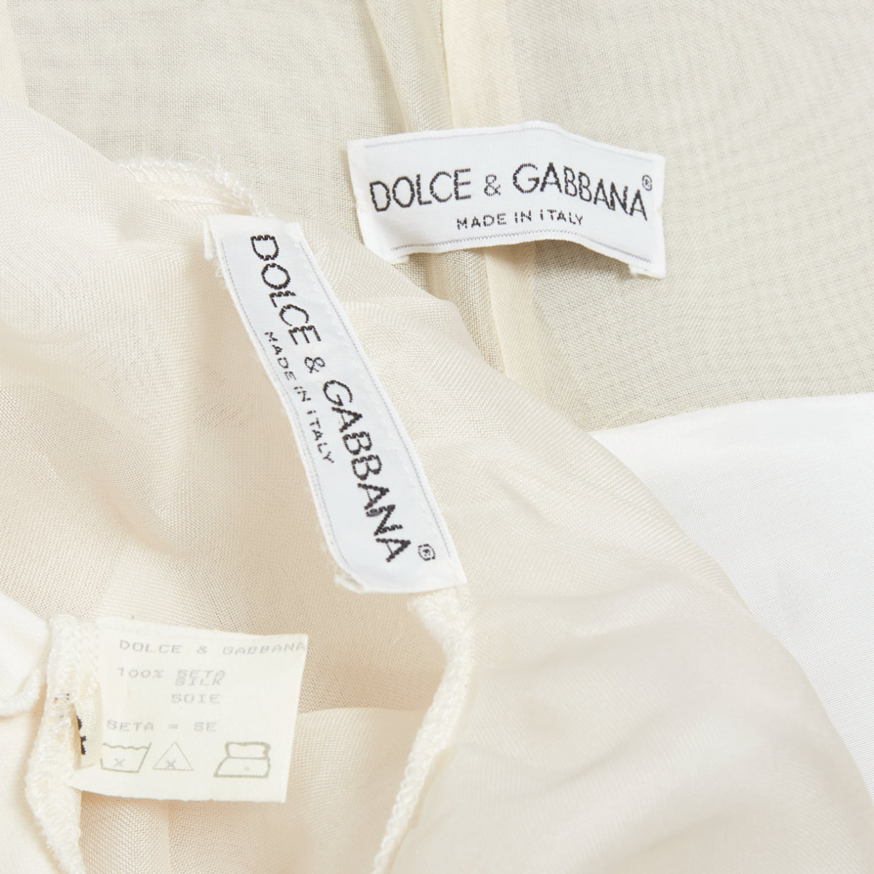 Dolce & Gabbana Ivory Coat Pantsuit - Image 14