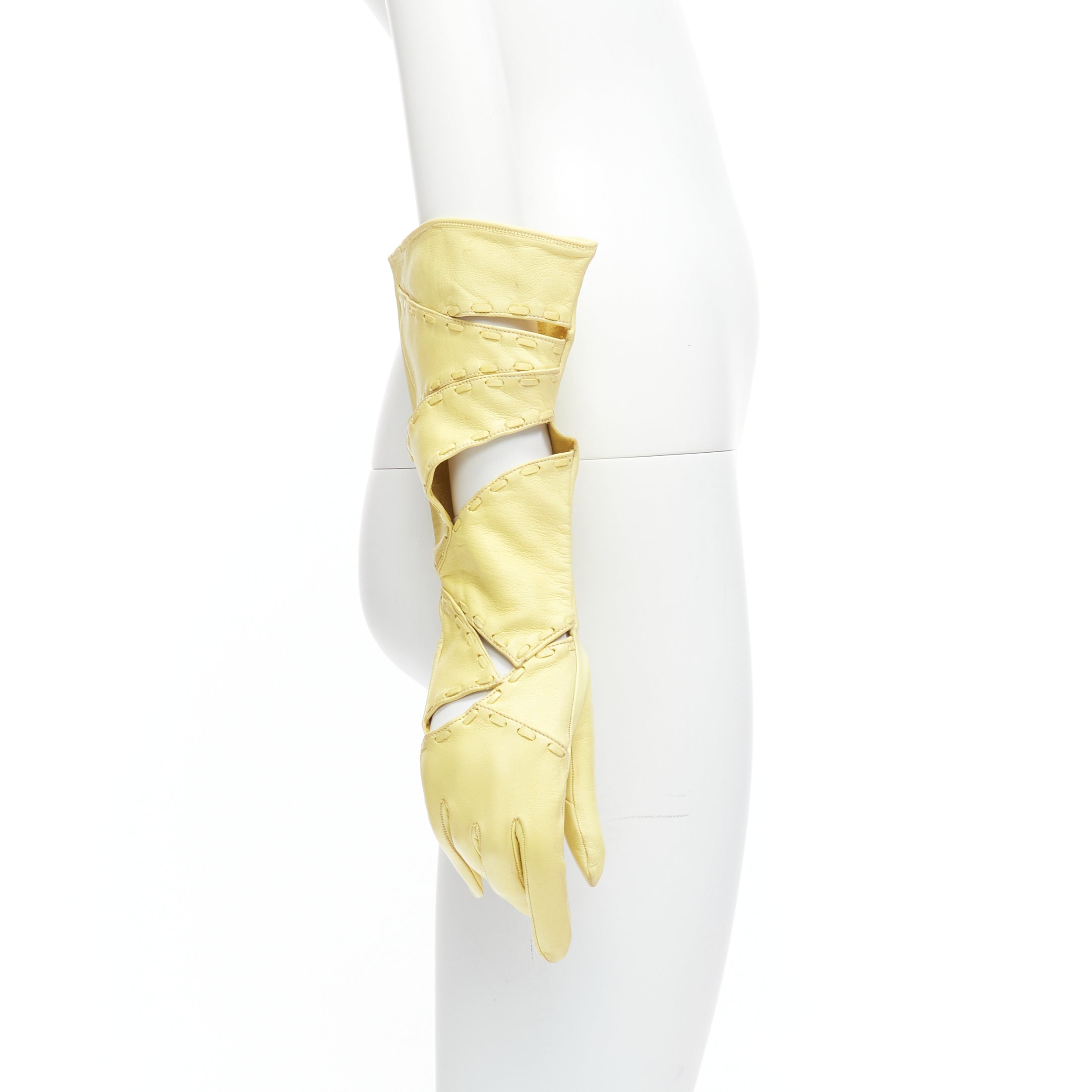 Claude Montana Striped Mitten Gloves