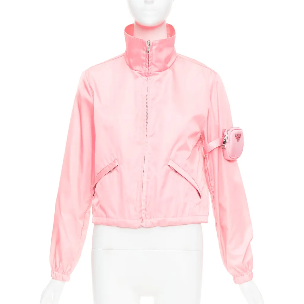 Prada Nylon Pouch Anorak Pink Very good - Front View