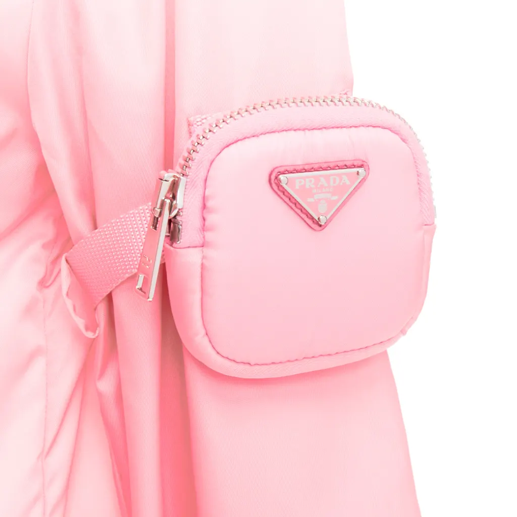 Prada Nylon Pouch Anorak Pink Very good - Back View