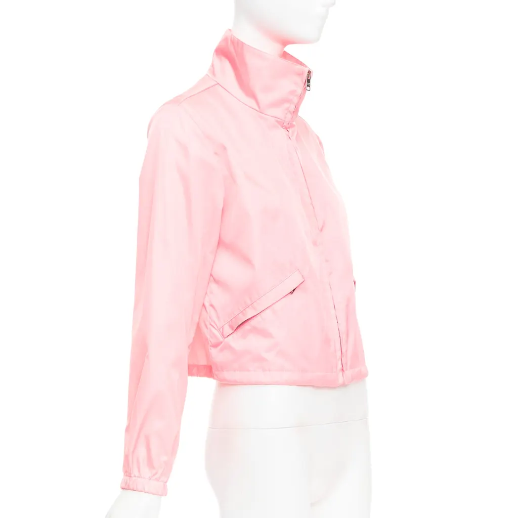 Prada Nylon Pouch Anorak Pink Very good - Model View