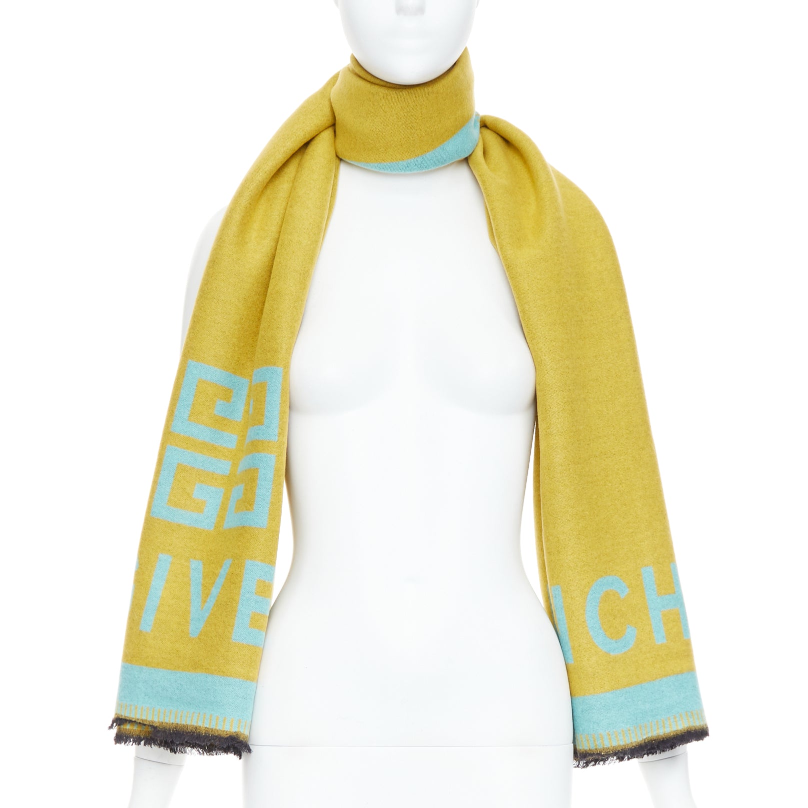 Givenchy Logo Fringe Scarf