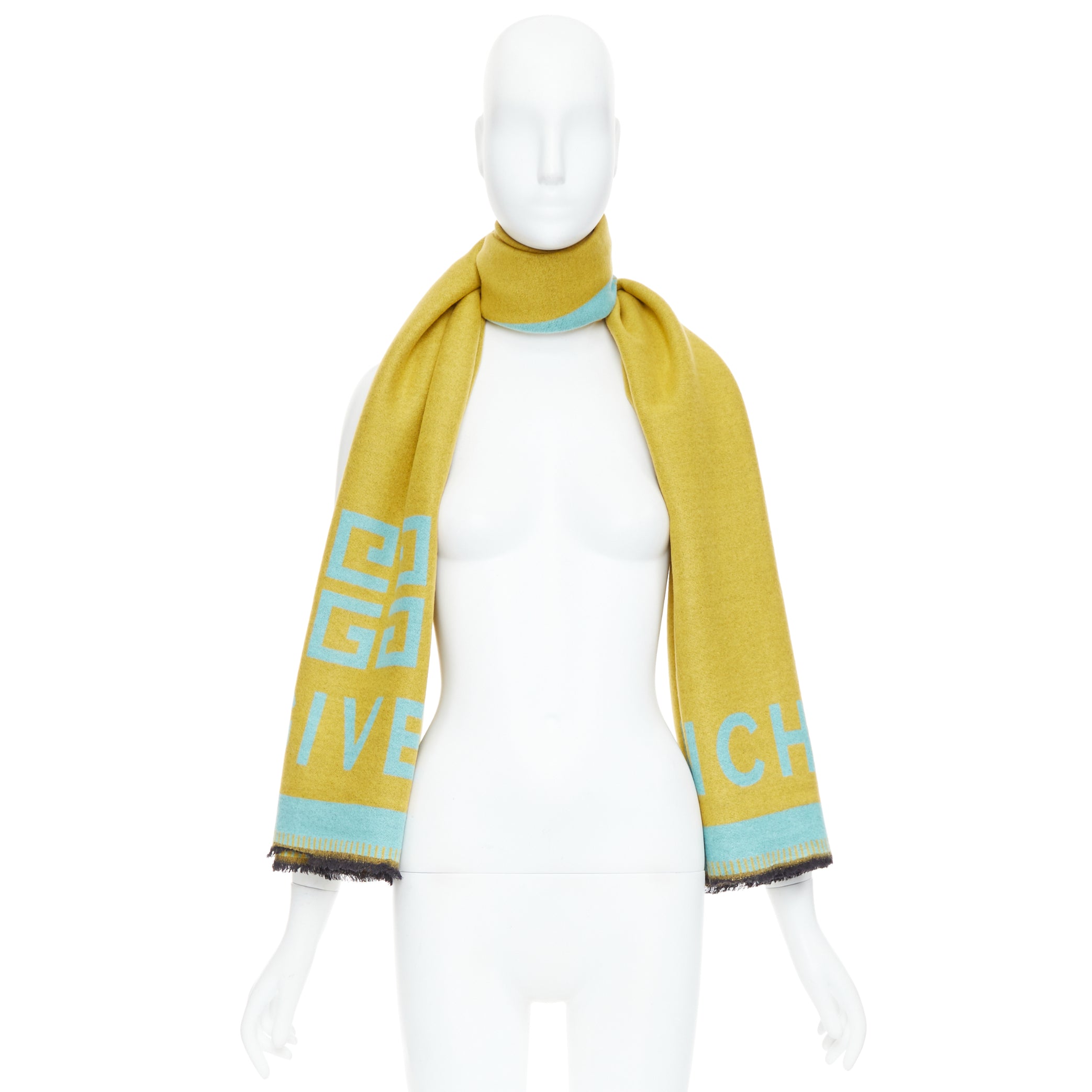 Givenchy Logo Fringe Scarf - Image 11