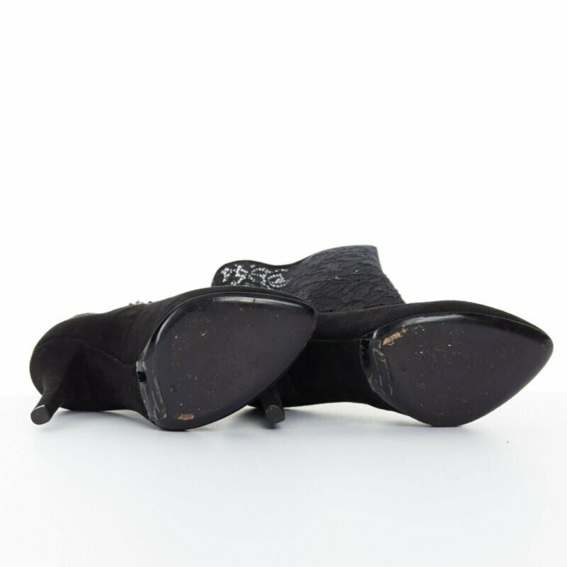 Dolce & Gabbana Floral Mesh Sock Booties - Detail 1