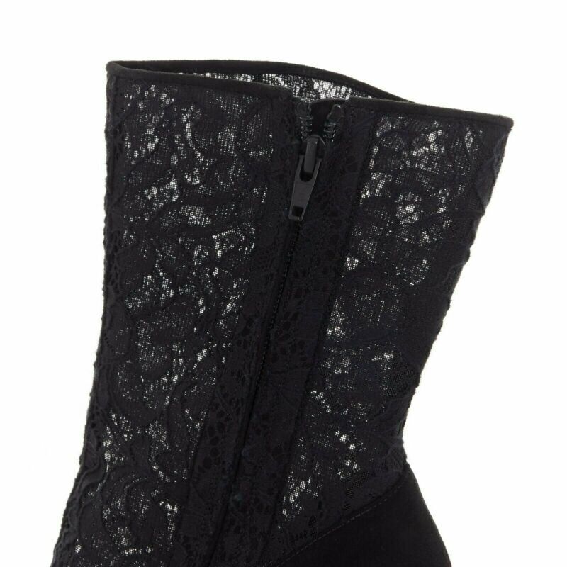 Dolce & Gabbana Floral Mesh Sock Booties - Image 12