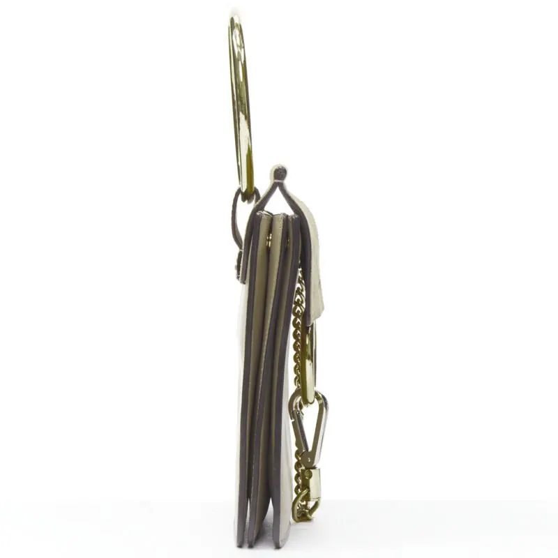 Chloé Double Flap Clutch Grey Suede Very good - Model View