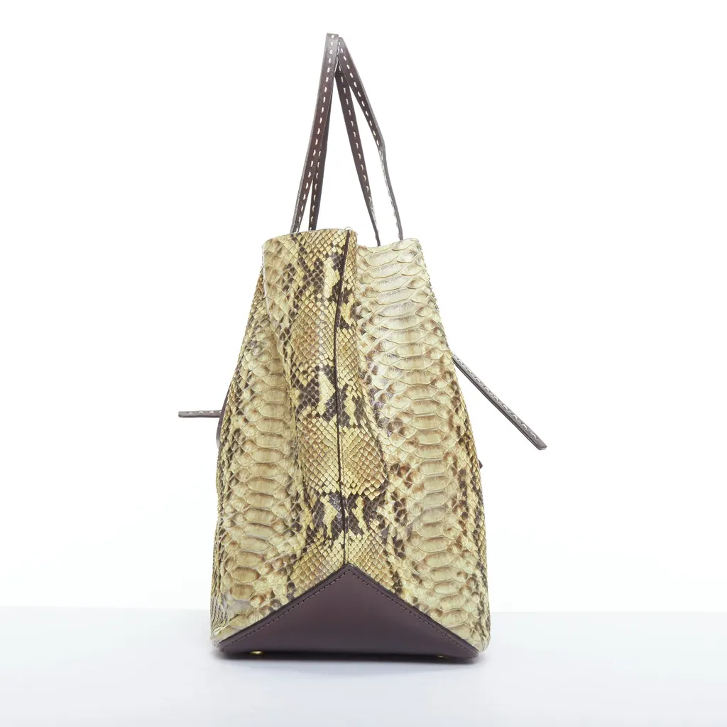Michael Kors Triomphe Canvas Tote Beige Leather Fair - Model View