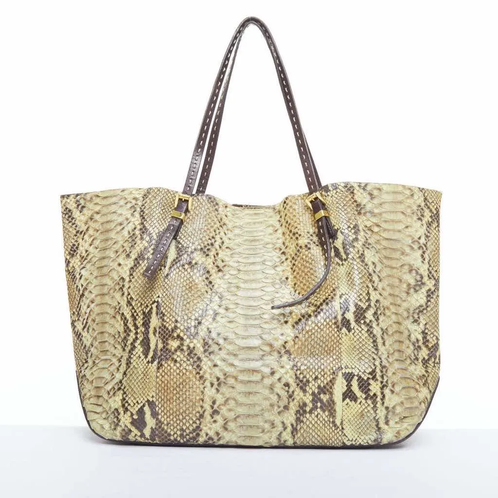 Michael Kors Triomphe Canvas Tote Beige Leather Fair - Box View